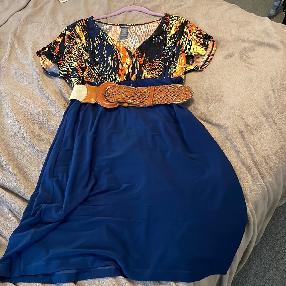 Bisou Bisou plus size dress with umpire waist